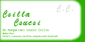 csilla csucsi business card